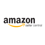 Logo de Amazon Seller Central représentant le traditionnel logo amazon avec écrit en dessous en petit seller central