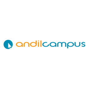 Logo Andil Campus orange et bleu