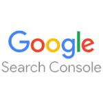 Logo de le Search Console de Google représentée par le logo Google coloré habituel et Search Console écrit en dessous en gris