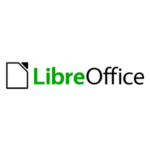 Logo de LibreOffice, représentant une page blanche suivi de LibreOffice. Libre étant écrit en vert et Office en noir.