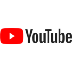 Logo Youtube : rectangle rouge avec le triangle play en blanc sentré au milieu. Suivi de "Youtube" écrit en noir