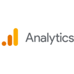 Logo de Google Analytics représentant un graphique à barres dégradé orange et "Analytics" écrit en gris à côté