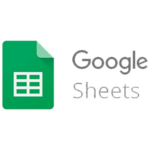 Logo de Google Sheets représentant une page verte avec le coin supérieur droit plié et un tableau blanc dessiné dessus